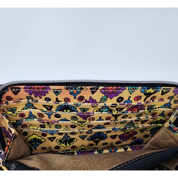 Sakroots Wallet Peace Pattern Coated Canvas Full Zip Around Divided Many Slots - Picture 8 of 8